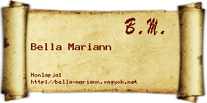 Bella Mariann névjegykártya